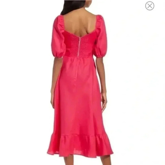 NEW Reformation corvette pink midi dress B3 - Picture 2 of 8